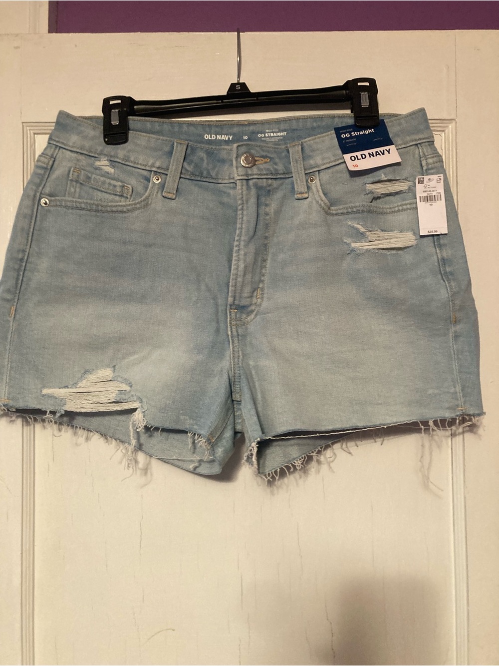 Old Navy Light Blue Distressed Cutoff Denim Shorts
